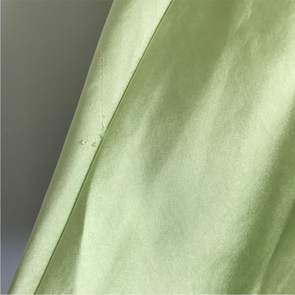 ZARA WOMENS DRESS LIME GREEN A LINE MINI SATIN EFFECT MEDIUM - Picture 6 of 13
